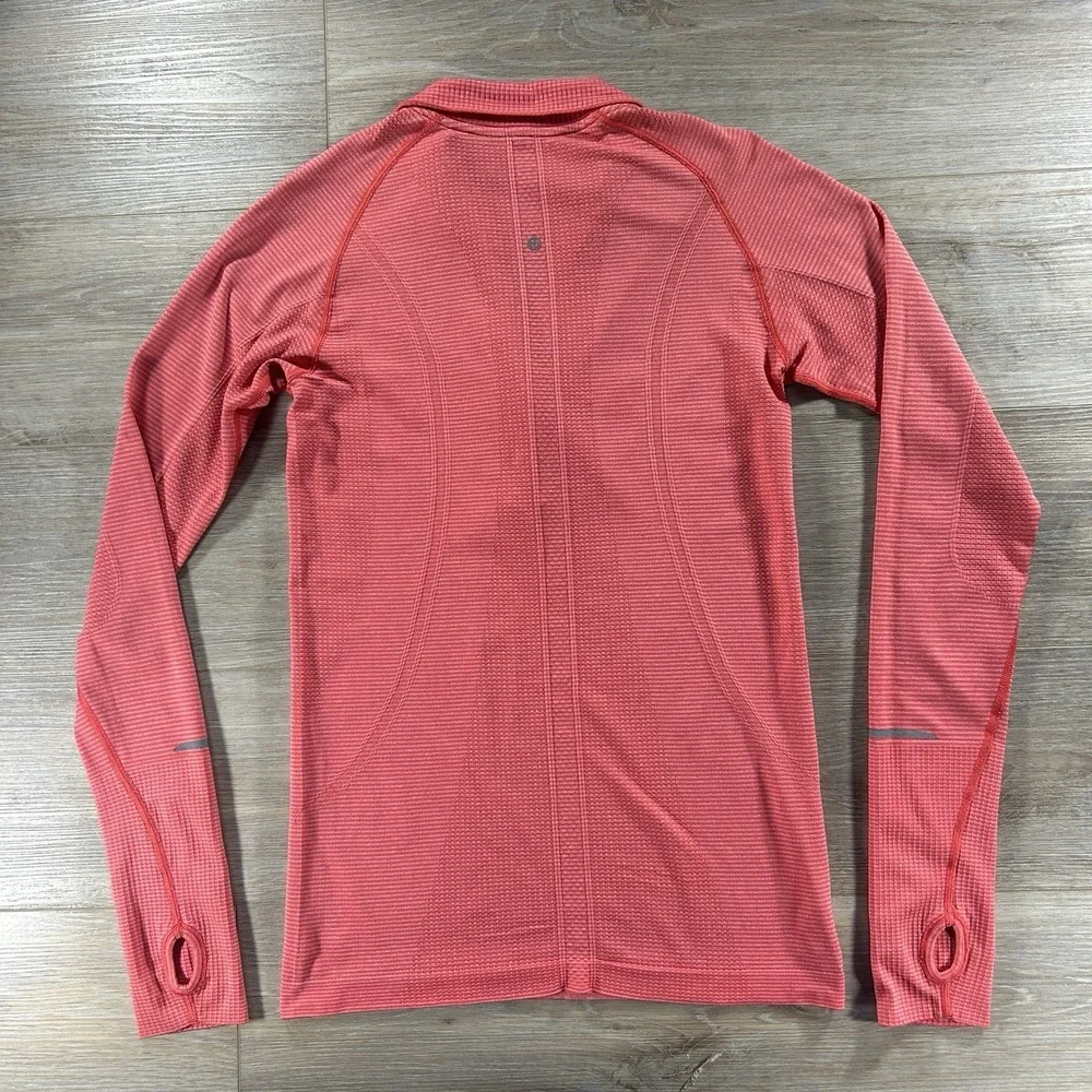 Lululemon Swiftly Tech Half Zip Women Size 8 Long Sleeve Top Stretch Running Gym